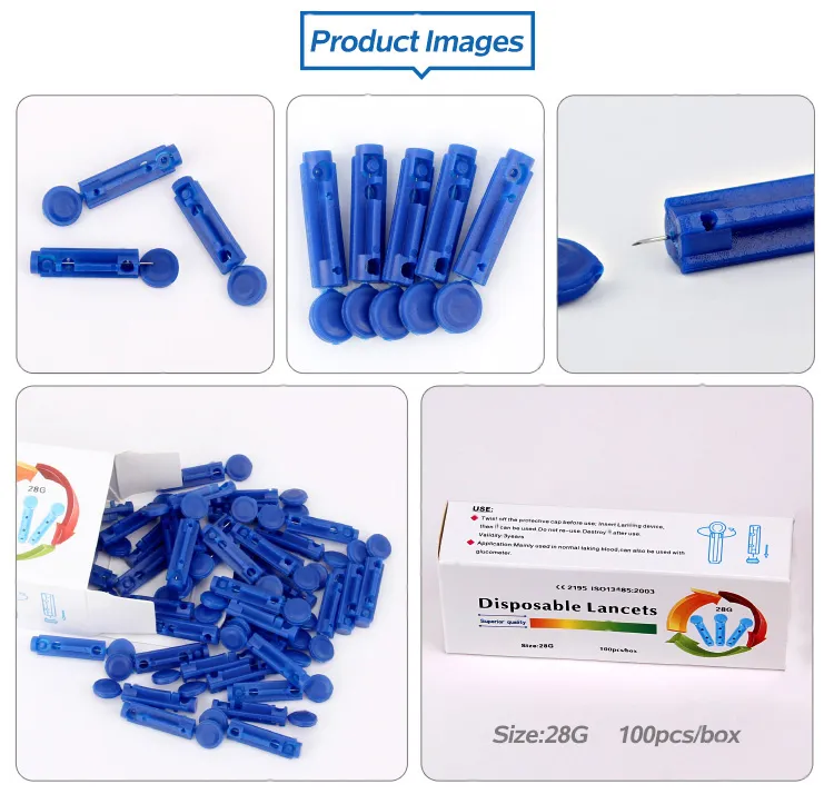 Lanceta para punción glucemia - kit y embalaje